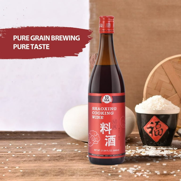 52USA Shaoxing Cooking Wine, 21.64 fl oz, Fermented Rice Wine