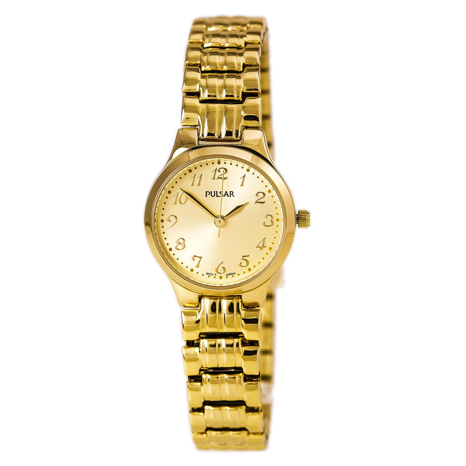 Pulsar PG2034 Women's Traditional Gold Dial Yellow Gold Steel Expansion