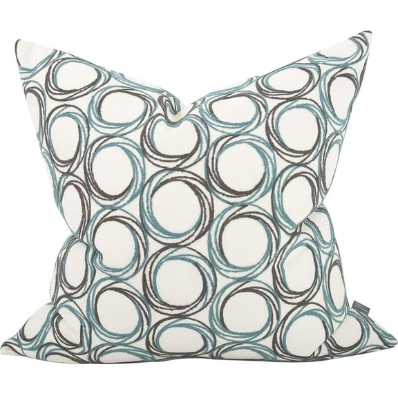 HOWARD ELLIOTT DEMO Throw Pillow 24x24 Indigo Blue Viscose Poly Acrylic Linen