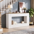 thumbnail image 5 of Tribesigns 55-Inch Modern Console Table, Wood Entryway Table with Storage, Narrow Long Sofa Table Behind Couch for Living Room, Foyer, Entryway, White, 5 of 8