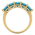 thumbnail image 5 of 2.5 ctw Wedding Band for Women - 18K Yellow Gold Simulated Turquoise Stackable Eternity Ring, 5 of 6