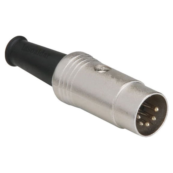 5 Pin DIN Midi Connector Cable Lead Audio Adapter Male Inline Plug