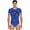 Royal Blue, variant on Leotards for Men Short Sleeve Question Mark Slim Fit Romper Wet Look PU Leather One Piece Leotard Purple M