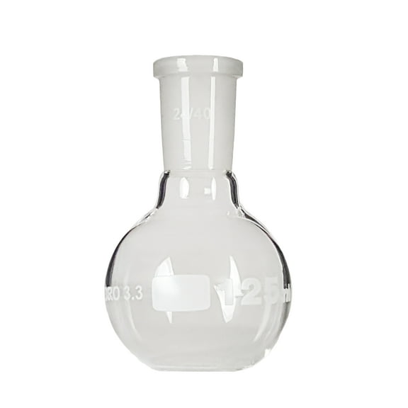 Flat-Bottom Flask, 24/40 Ground Glass Joint, 125ml