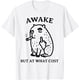thumbnail image 1 of Awake But at What Cost Smoking Capybara Meme Camiseta sarcástica, 1 of 2