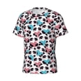 thumbnail image 5 of Qekee Heart Panda Classic Fit T-Shirt Men's Shirt Men's Tight Short Sleeves for Exercise, Running, Mountaineering - Heart Panda, 5 of 9