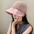 thumbnail image 6 of Sun Hats for Women, Anti-UV Breathable Wide Brim Foldable Ponytail Hole Camping Beach Travel Gardening Sun Cap, 6 of 7