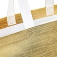 thumbnail image 2 of Pack of 05 Luxury Gift Bags, Gold Metallic Shiny Party Bags Reusable Tote Bags Non-Woven Material Laminated Gift Bags Christmas Wedding Birthday Party Supplies Foldable Bridesmaids Bags, 2 of 4