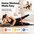 thumbnail image 3 of KOYMISKU Resistance Bands Set, 5 Exercise loop Bands for Women and Men, Legs, Glutes, Strength Training, Yoga, Home Gym, 3 of 7