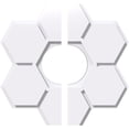 thumbnail image 1 of Ekena Millwork CMP10DY2-03000 10 in. OD x 3 in. ID Square Daisy Architectural Grade PVC Contemporary Ceiling Medallion - 2 Piece, 1 of 1