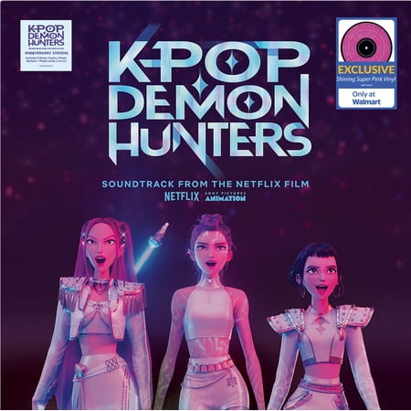 KPop Demon Hunters Cast, HUNTR/X, Saja Boys - KPop Demon Hunters (Soundtrack from the Netflix Film) (Anniversary Edition) (Walmart Exclusive) - Super Pink Vinyl
