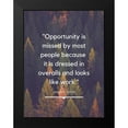 thumbnail image 2 of ArtsyQuotes 15x18 Black Modern Framed Museum Art Print Titled - Thomas Edison Quote: Opportunity Missed, 2 of 5