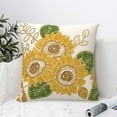 thumbnail image 6 of YFYANG Square Decorative Throw Pillow Case (Without Pillow Insert), Sunflower Doodle Bedroom Sofa Car Cushion Cover, 22"x22", 6 of 9