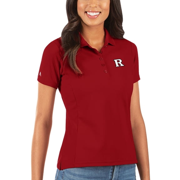 Women's Antigua Scarlet Rutgers Scarlet Knights Legacy Pique Polo