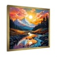 thumbnail image 2 of Designart "Horizon of River Mountains under a Colorful Sunset III" Food & Beverage Framed Wall Art Decor - Traditional Yellow Fruits Living Room Framed Canvas Art, 2 of 6