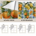 thumbnail image 5 of Orange Lemons Swag Valances for Windows, Kitchen Window Curtains Over Sink, Summer Botanical Checkered Farmhouse Window Treatment Curtains for Living Room/Bedroom Curtains 2 Panel Sets 36"x45", 5 of 8
