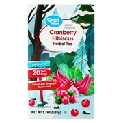 Great Value Cranberry Hibiscus Herbal Tea, 1.76 oz