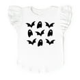 thumbnail image 4 of Ghosts and Bats Stacked - Kids Flutter Sleeve Tee, 4 of 11