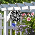 Black Rose Round Front Door Welcome Sign, 7.8 Inch Wall Hanging Decor ...