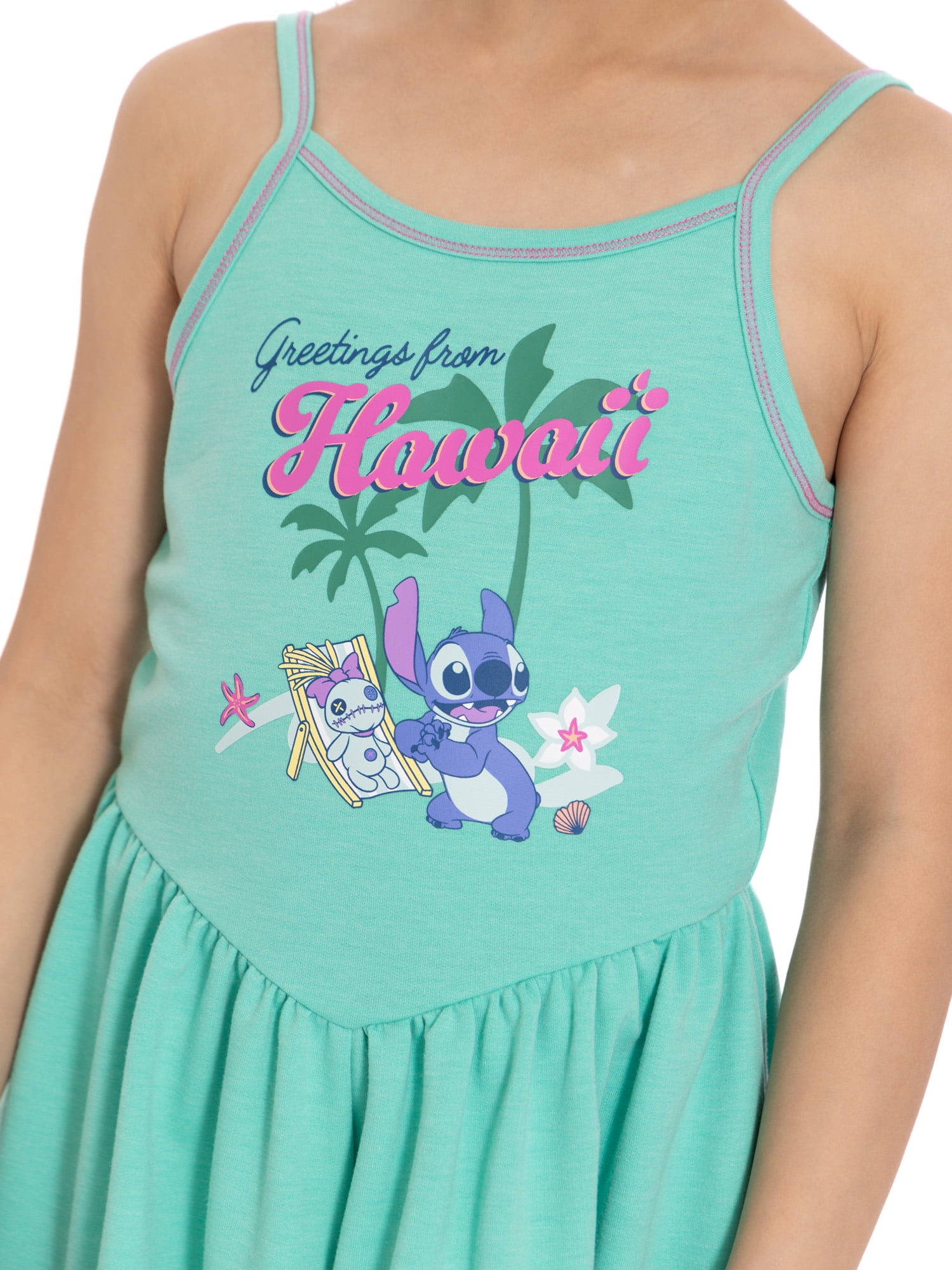 Stitch Girls Sleeveless Graphic Romper, Sizes 4-12