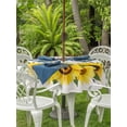 thumbnail image 4 of Outdoor Tablecloth with Umbrella Hole Zipper Sunflowers Bees Round Tablecloth 54" Waterproof Outside Table Cloth Spring Farmhouse Honey Flowers Leaves Patio Table Cover Tablecloths for Picnic Party, 4 of 8