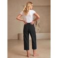thumbnail image 5 of FAIOROI Relaxed Cargo Capris for Womens Loose Fit Cropped Trousers Workout Streetwear,Black XL, 5 of 7