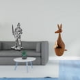 thumbnail image 2 of Figura decorativa de caballero para escritorio, estatua de animal coleccionable, pieza de arte decorativa con material de resina y madera, adecuada pa, 2 of 8