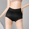thumbnail image 2 of Women's Satin Ice Silk Briefs - High Waisted, Seamless, Plus Size, 6-Piece Set for Comfort & Style, 2 of 4