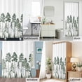 thumbnail image 6 of Pine Forest Fabric Shower Curtain Watercolor Green Washable Shower Curtains for Bathroom, Waterproof Bath Curtain with Hooks Home Decor 72x72in, 6 of 8