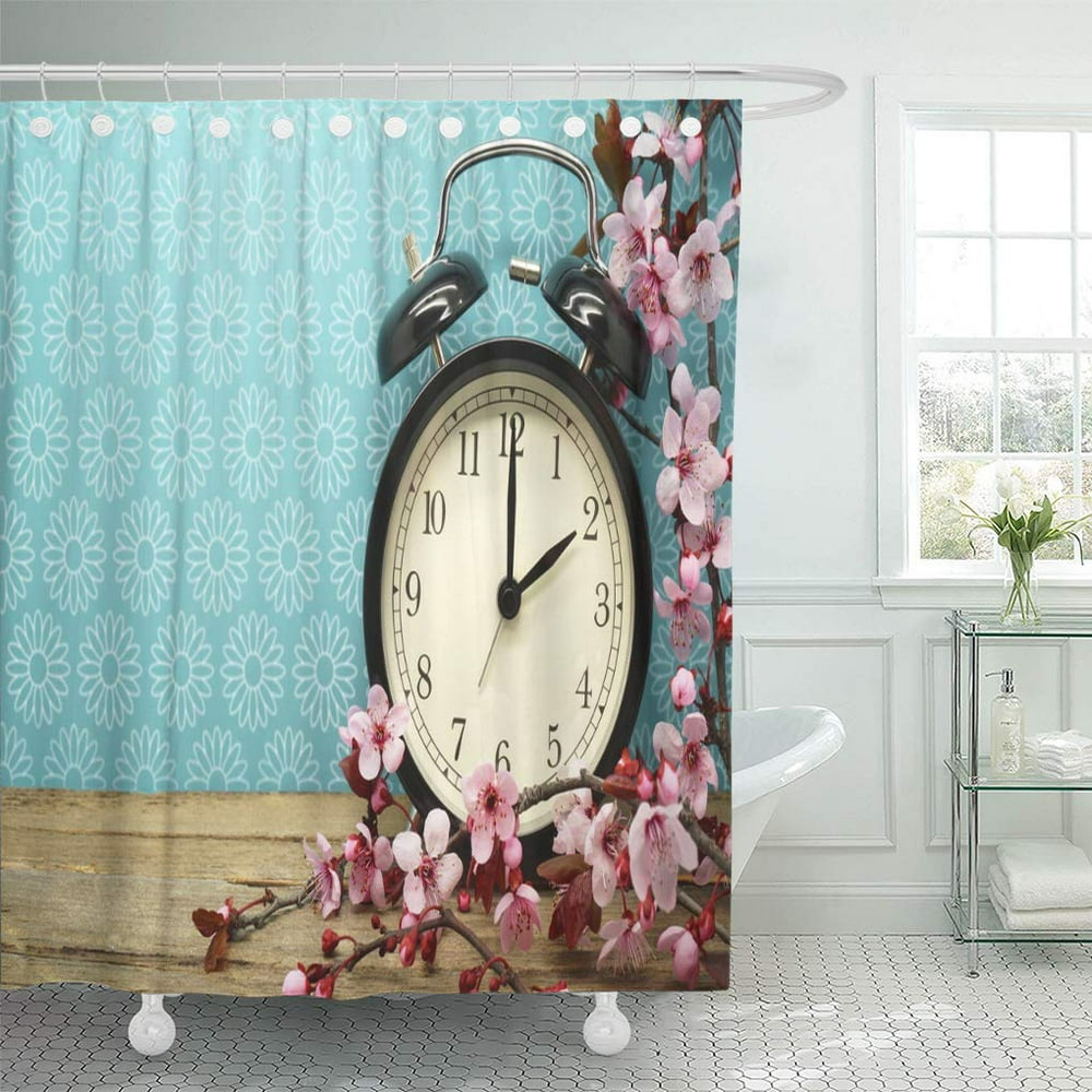 SUTTOM Pink Clock Black Daylight Spring Time Change Blue Forward Shower SUTTOM Pink Clock Black Daylight Spring Time Change Blue Forward Shower