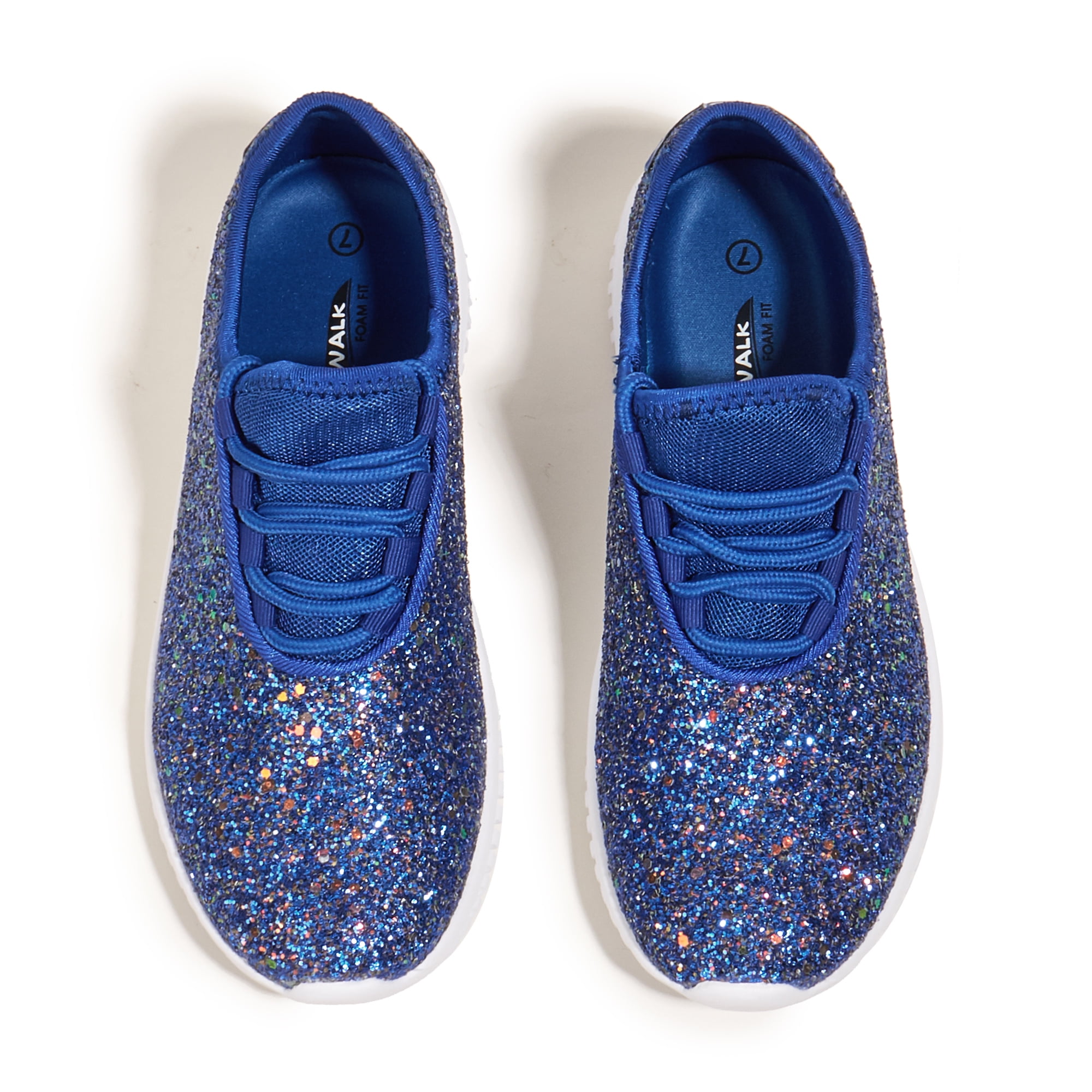 Fysica voor eeuwig Aanpassen LUCKY STEP Fashion Glitter Sneakers for Womens/Girls Silp On Running Shoes  Lightweigt Tennis Walking Sneakers(Blue,10B(M)US) - Walmart.com