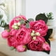 thumbnail image 5 of DIY falso Rosa 5 flores 4 capullos de seda novia ramo manualidades Rosa roja Zulema Flores De Escritorio En Casa, 5 of 8