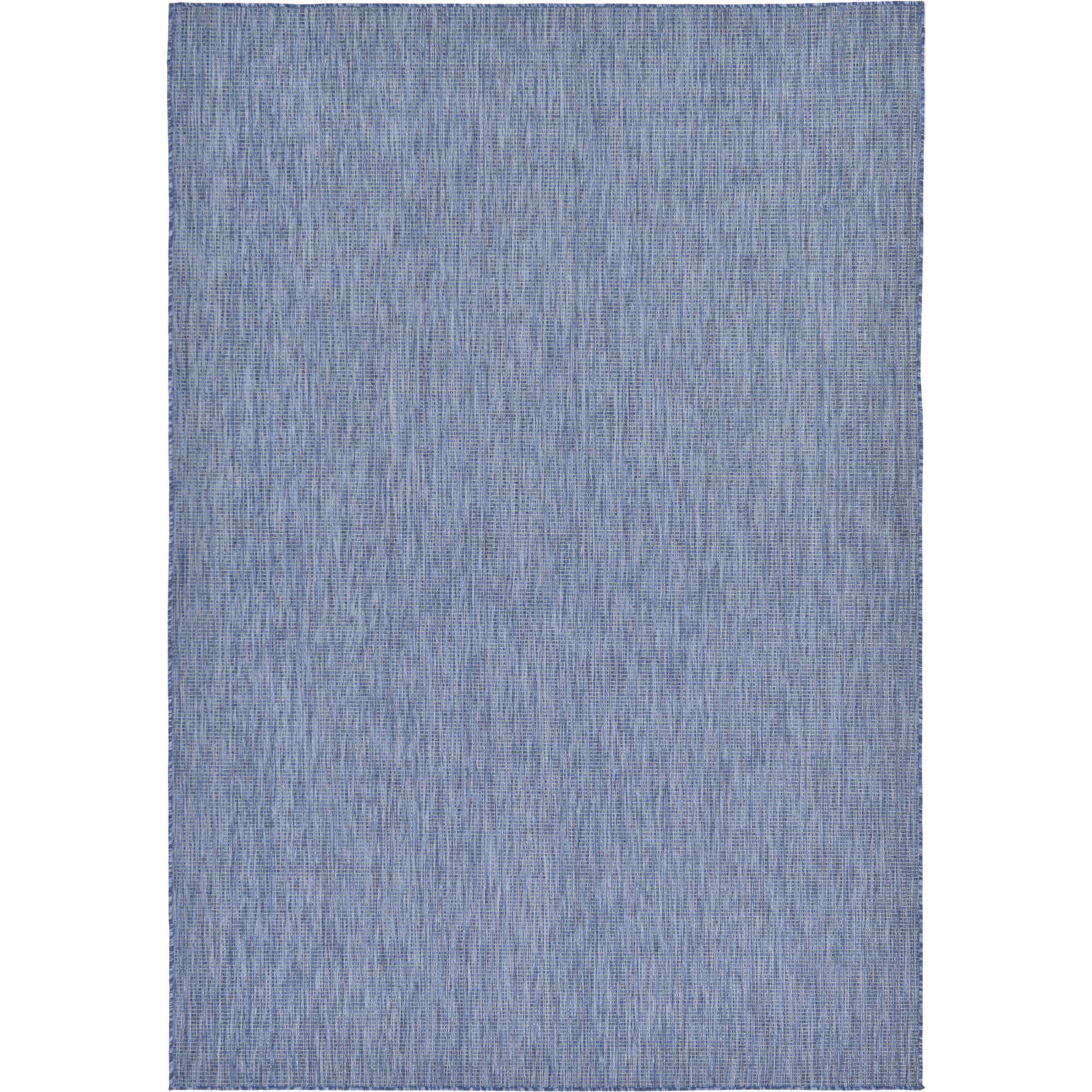 Unique Loom Solid Outdoor Contemporary Distressed Area Rug or Runner