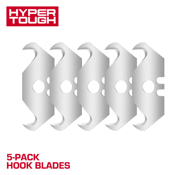 Hyper Tough 5-Pack Replaceable Utility Knife Hook Blades