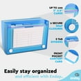 thumbnail image 7 of Enday Index Card Holder 3x5 Inch File Organizer for Focus Notes & Flash Cards, Blue 4 Pack, 7 of 7