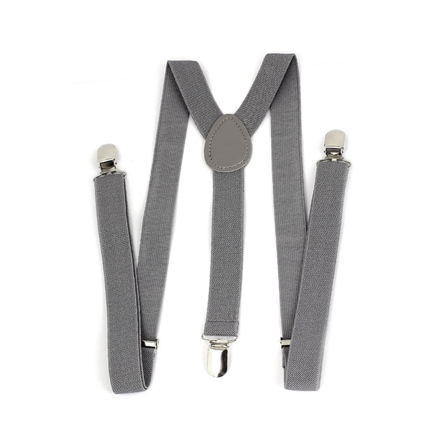 Unique Bargains Bretelles Élastiques en Y Réglables à Clip pour Hommes et Femmes Gris Pâle