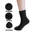 thumbnail image 6 of Deago 5 Pairs Boot Socks for Women Winter Solid Thick Warm Thermal Socks Cozy Crew Socks Christmas Gift (Black), 6 of 9