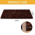 thumbnail image 2 of Tripumer 1 Pc Shaggy Furry Runner Rug 2 x 6 feet Soft Bedside Carpet for Dorm Living Room Hallways Brown, 2 of 7