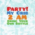 thumbnail image 4 of Inktastic Party at My Crib Boys or Girls Baby Bodysuit, 4 of 5