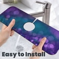 thumbnail image 6 of Bingfone Purple and Green Glitter Print Splash Guard for Sink Faucet,Super Absorbent Fast Drying Mat Sink-Splash Guard Behind Faucet Drip Catcher for Kitchen,Sink Mat,Dish Drying Mat, 6 of 8
