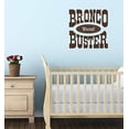 thumbnail image 3 of Bronco Buster Wanted Vinyl Lettering Art Wall Decals Bedroom Decor Quote 23x23-Inch Chocolate Brown, 3 of 5