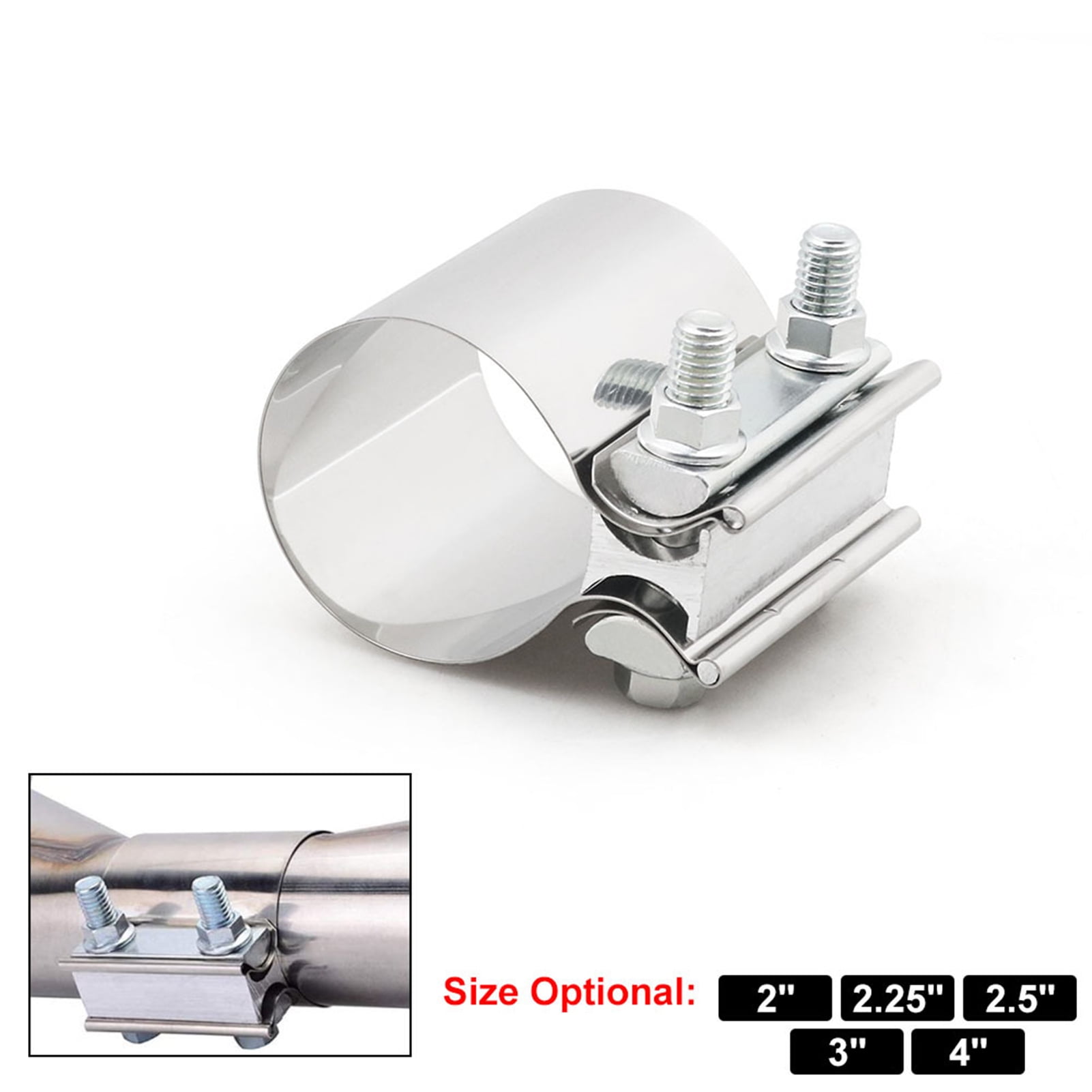 Universal Stainless Steel Exhaust Pipe Clamp No Welding Iblock, Anti