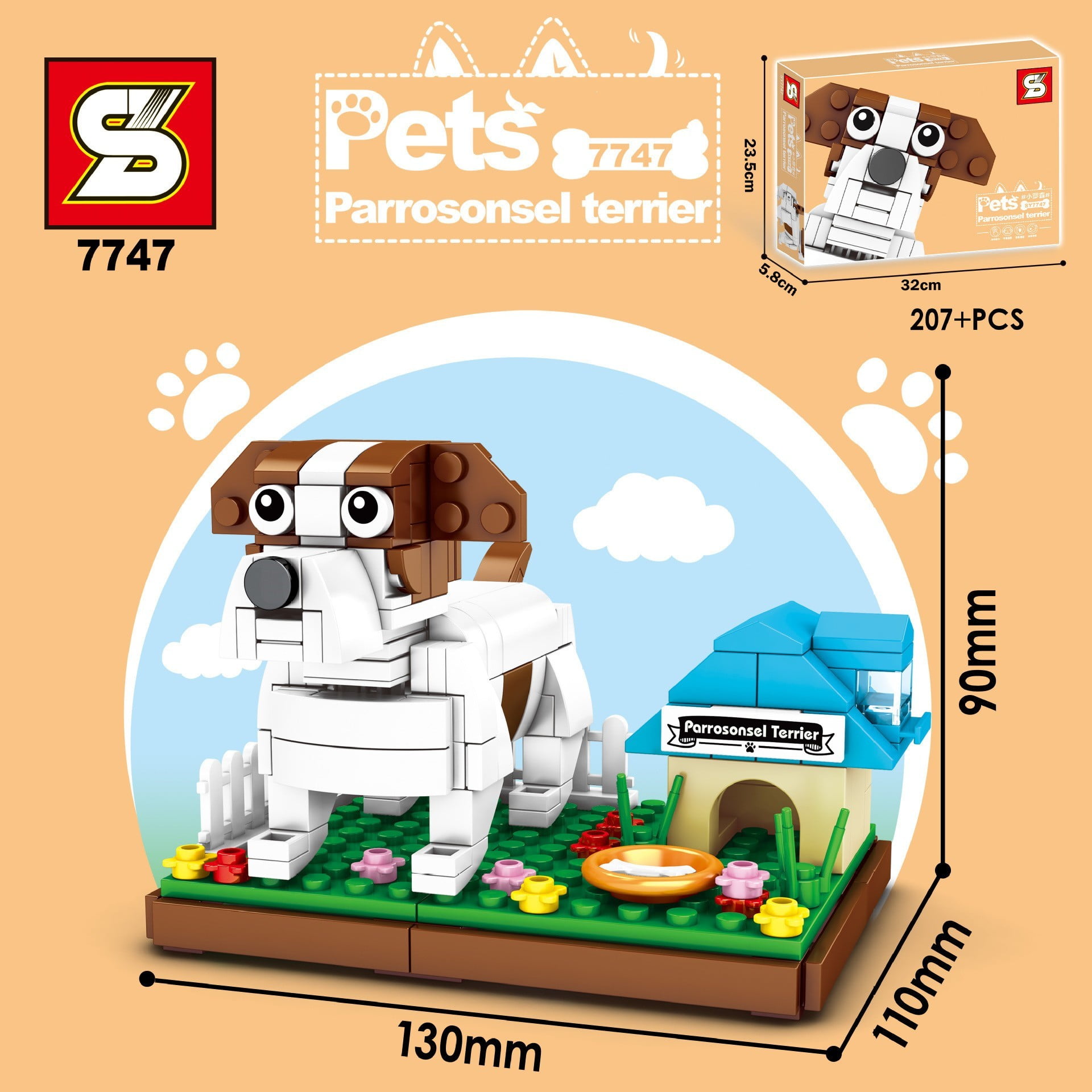 Building Block Dog Micro Mini Block Dogs Building Animal Set DIY 3D Block Toy Building Blocks