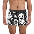 thumbnail image 1 of Fotbe Black White Spooky Ghosts Calzoncillos Tipo Boxer con Bolsa de Soporte Total para Hombre, X-Temp Fresco, Transpirable y de Secado Rápido-Large, 1 of 5