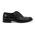 thumbnail image 3 of Hakki Men's Genova Leather Wingtip Oxford Shoes, Black,7-7.5 M US, 3 of 7