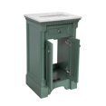 thumbnail image 4 of Sydney 20" Bathroom Vanity with Sage Green Cabinet and Engineered Marble Top, 4 of 6