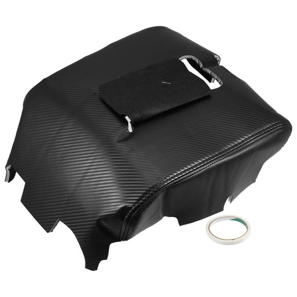 Unique Bargains Center Console Armrest Box Cover for Chevy Silverad 2014-2018 Faux Leather Carbon Fiber Pattern