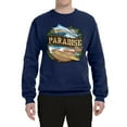 thumbnail image 2 of Wild Bobby, Paradise Surf Shack Marlin Pop Culture Unisex Crewneck Graphic Sweatshirt, Navy, X-Large, 2 of 3