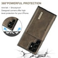 thumbnail image 5 of SaniMore Case for Samsung Galaxy S23 Ultra 6.8" 2023, Retro PU Leather Case Soft TPU Inner Detachable Magnetic Folding Card Pocket Flip Kickstand Anti-drop Shockproof Protectiive Case, Coffee, 5 of 11