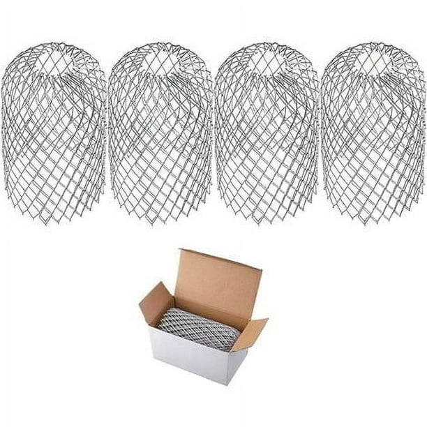 Filtro de canalón de aluminio de malla expandible, mallas de filtro de drenaje de metal ajustables para una fácil instalación, resistente al óxido y a la intemperie, perfecto para bloquear los